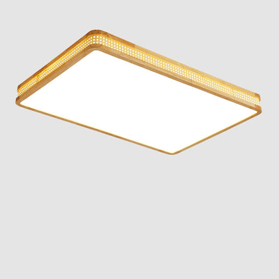 Luz de techo empotrada LED de madera acrílica cuadrada minimalista moderna para dormitorio 