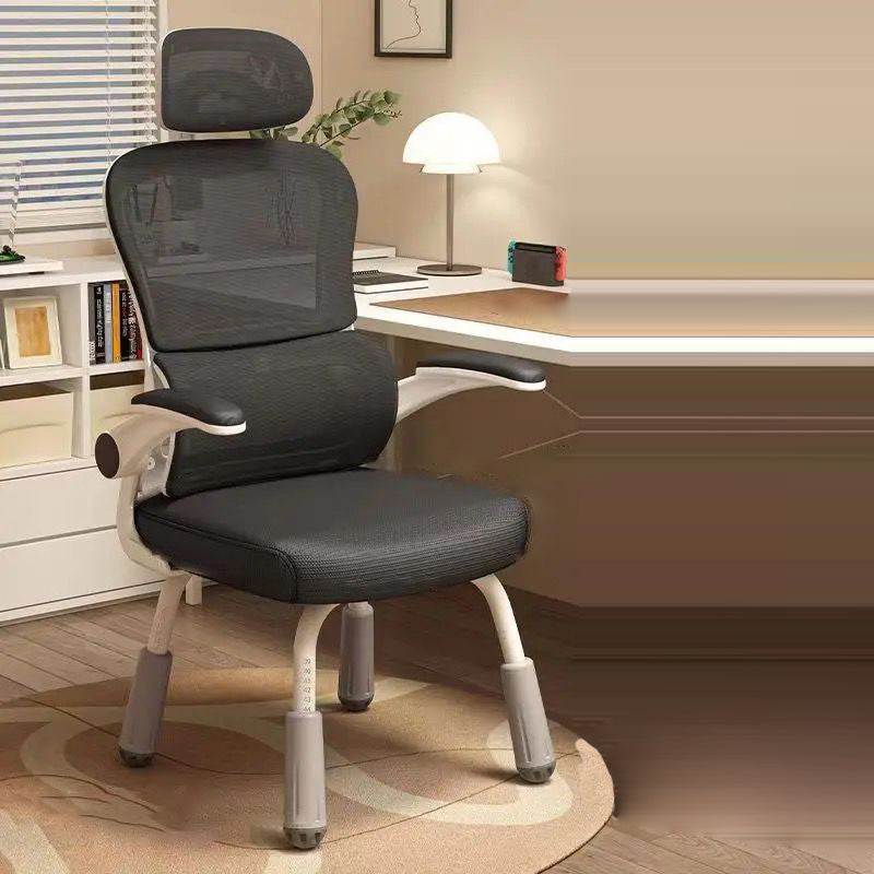 Zeitgenössischer skandinavischer Mesh-PP-Stahl-Schwamm-Quadrat-Schreibtischstuhl Rückenlehne Armlehne Drehbar Verstellbar für das Home Office 