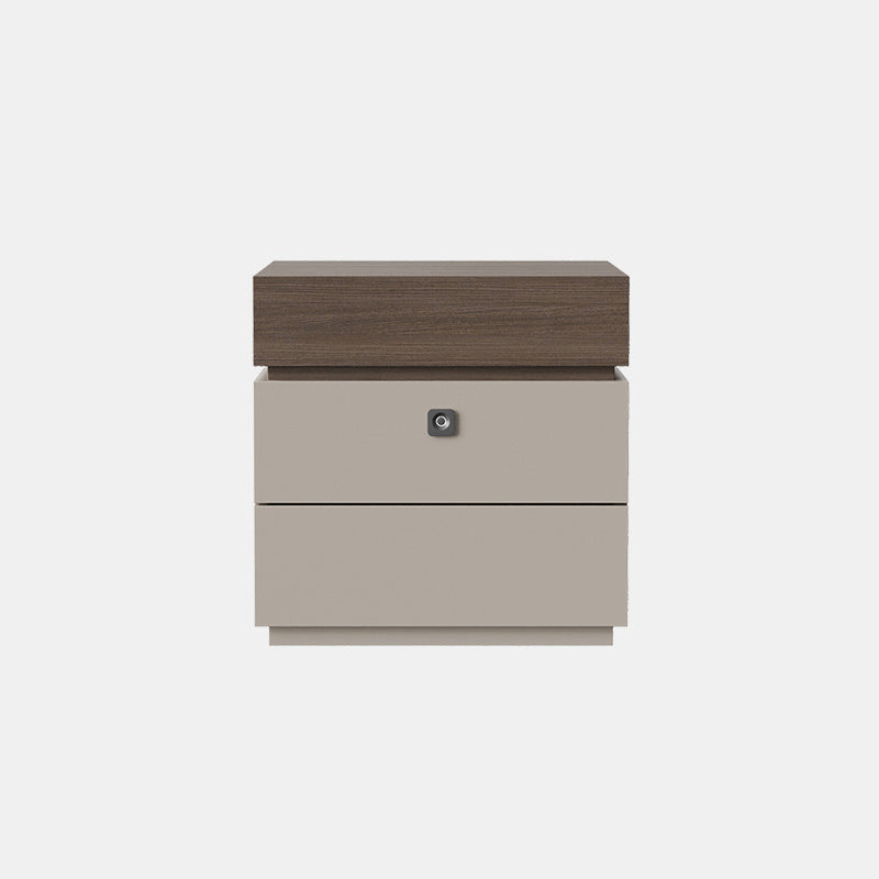 Contemporary Luxury Rectangular Plywood Eucalyptus Wood Nightstand 3-Drawer For Bedroom