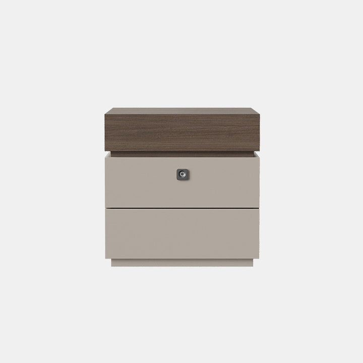 Contemporary Luxury Rectangular Plywood Eucalyptus Wood Nightstand 3-Drawer For Bedroom