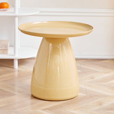 Mesa de café contemporánea creativa redonda de cono de plástico PET para sala de estar 
