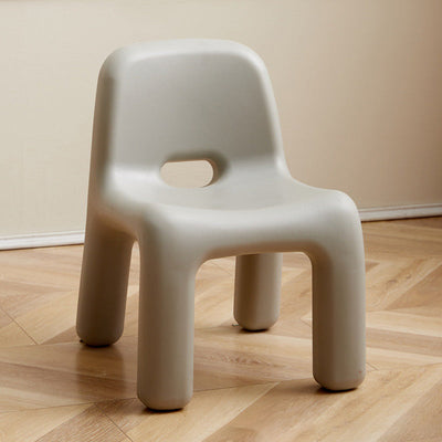 Chaise pour enfants en plastique carré créatif contemporain avec dossier pour salon 