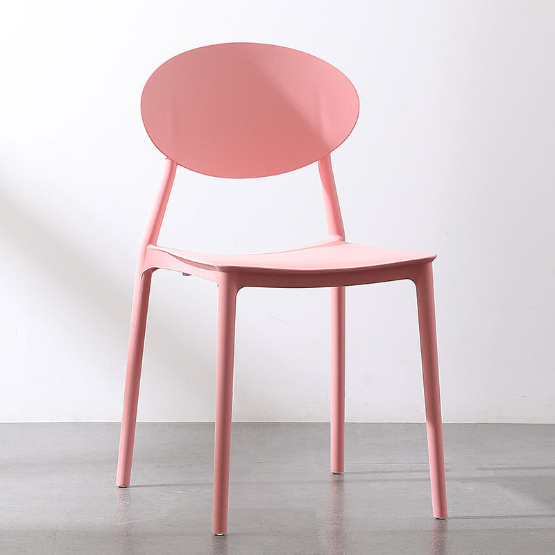 Contemporary Nordic Square PP Dining Chair Backrest Armless For Dining Room