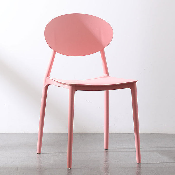 Contemporary Nordic Square PP Dining Chair Backrest Armless For Dining Room