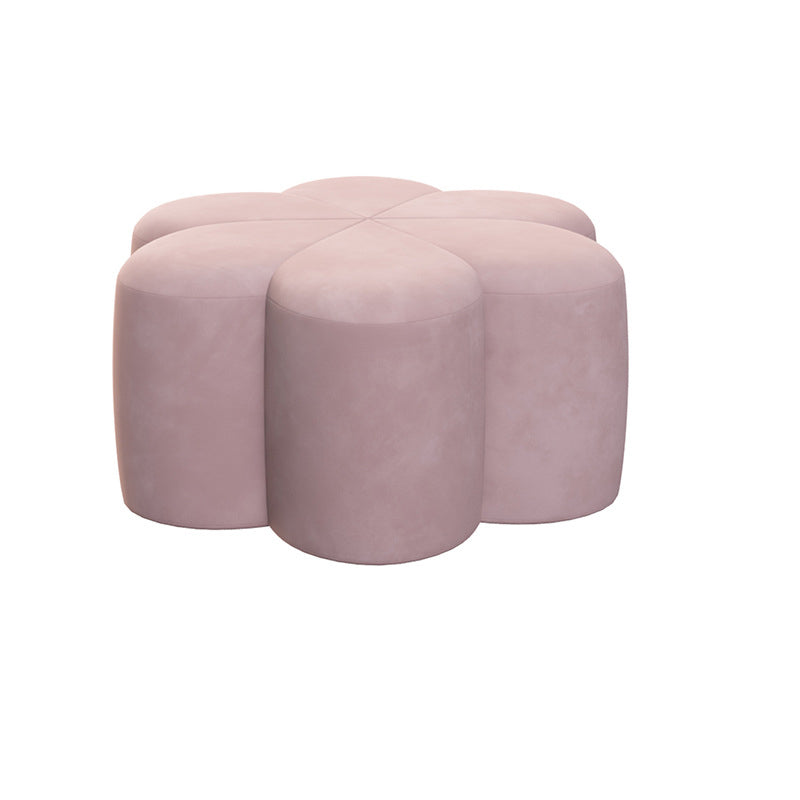 Tabouret en velours en forme de fleur de prunier nordique contemporain pour salon 