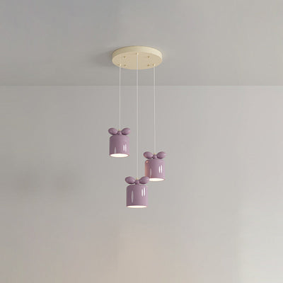 Moderne Einfachheit Zylinder Bogen Metall Harz 1/3/5 Licht Pendelleuchte Für Schlafzimmer 