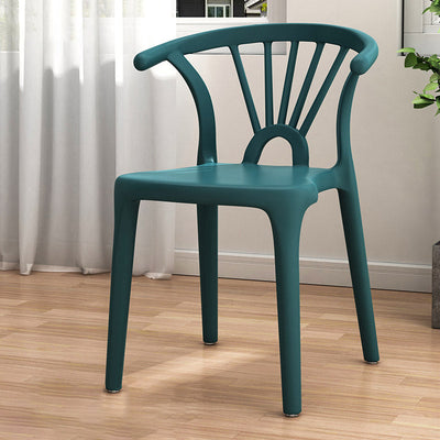 Chaise de salle à manger empilable en plastique Arc scandinave contemporain avec dossier pour salle à manger 