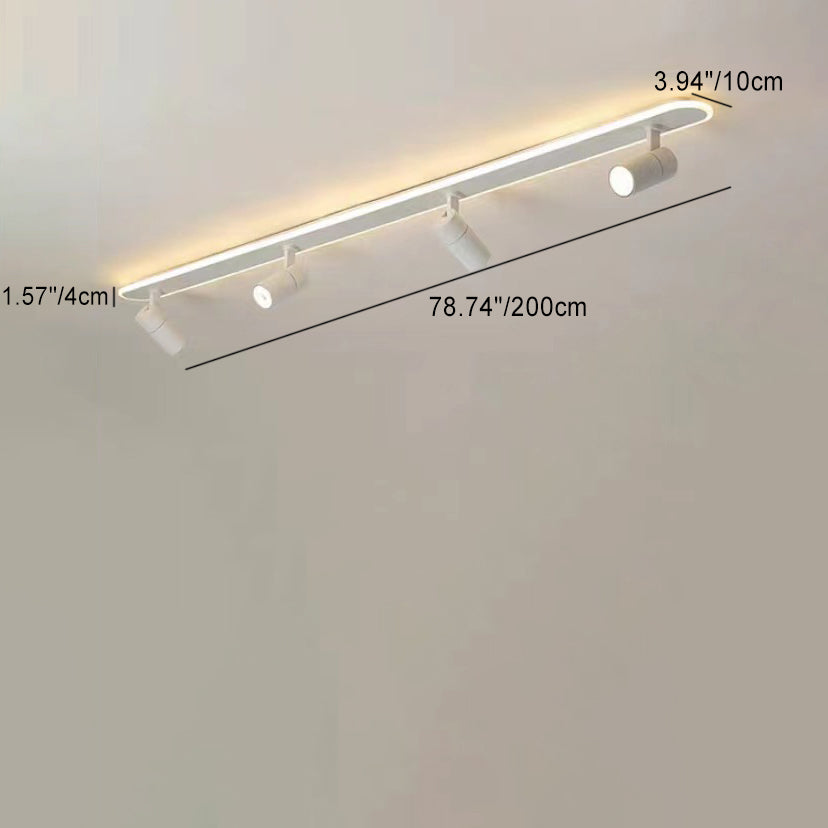 Moderne minimalistische Acryl lange Spotlight Track Licht LED Unterputz Deckenleuchte für Wohnzimmer 