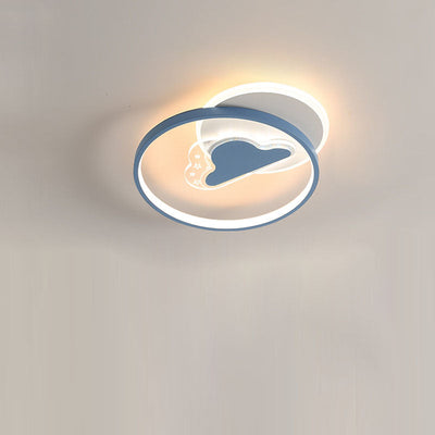 Luz de techo empotrada LED de hierro con avión acrílico creativo contemporáneo para dormitorio 