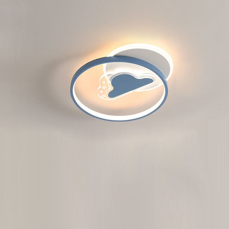 Luz de techo empotrada LED de hierro con avión acrílico creativo contemporáneo para dormitorio 