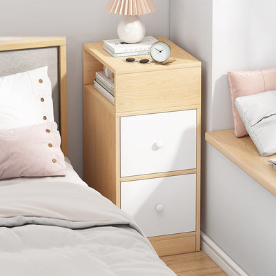 Moderner minimalistischer rechteckiger Platten-Nachttisch mit 1/2/3 Schubladen für die Bettseite 