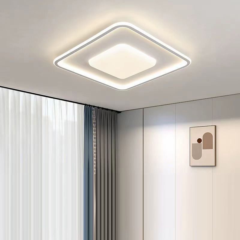 Moderne minimalistische quadratische Acryl-Eisen-Aluminium-Silikon-LED-Deckenleuchte für Schlafzimmer 