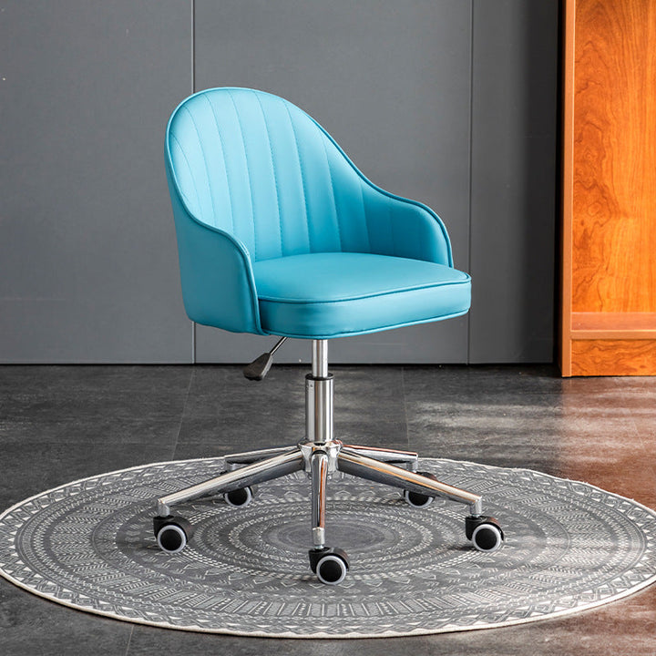 Simplicité Moderne Similicuir Éponge Acier Inoxydable SGS Chaise de Bureau Dossier Mobile Pour Maison Bureau 