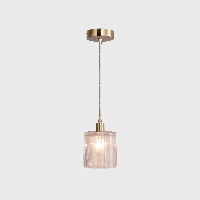 Zeitgenössische Luxus-Antik Messing Blume Glas Design 1-Licht Pendelleuchte für Wohnzimmer 