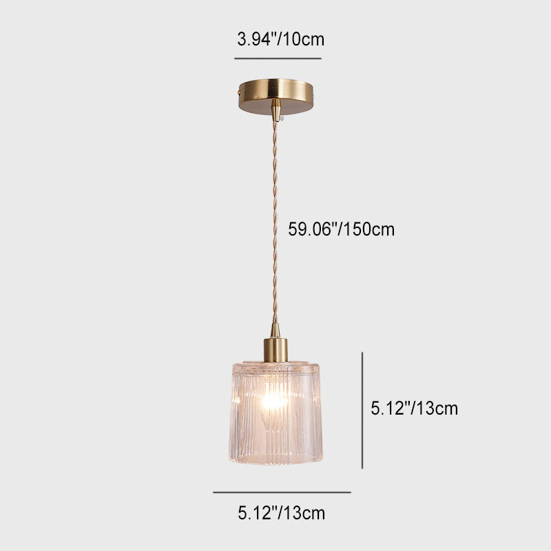 Zeitgenössische Luxus-Antik Messing Blume Glas Design 1-Licht Pendelleuchte für Wohnzimmer 