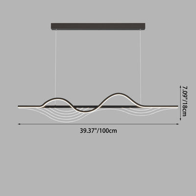 Moderne minimalistische lange Schmetterling Silikon Hardware Acryl LED Insel Licht Kronleuchter für Wohnzimmer 