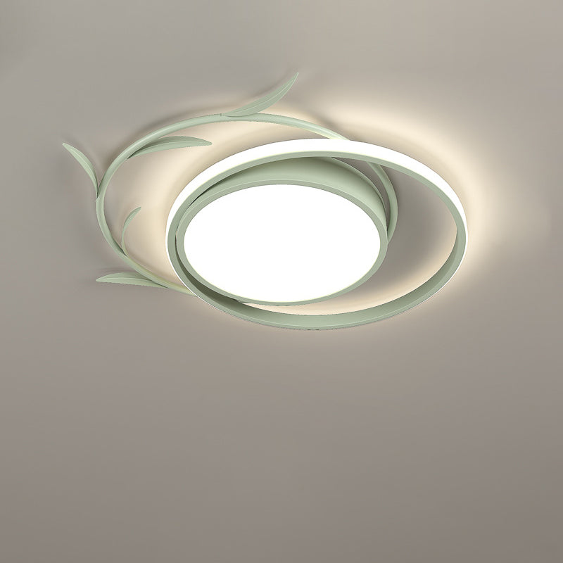Moderne Art Deco Eisen Acryl Platz Runde Lassen LED Unterputz Deckenleuchte Für Schlafzimmer 