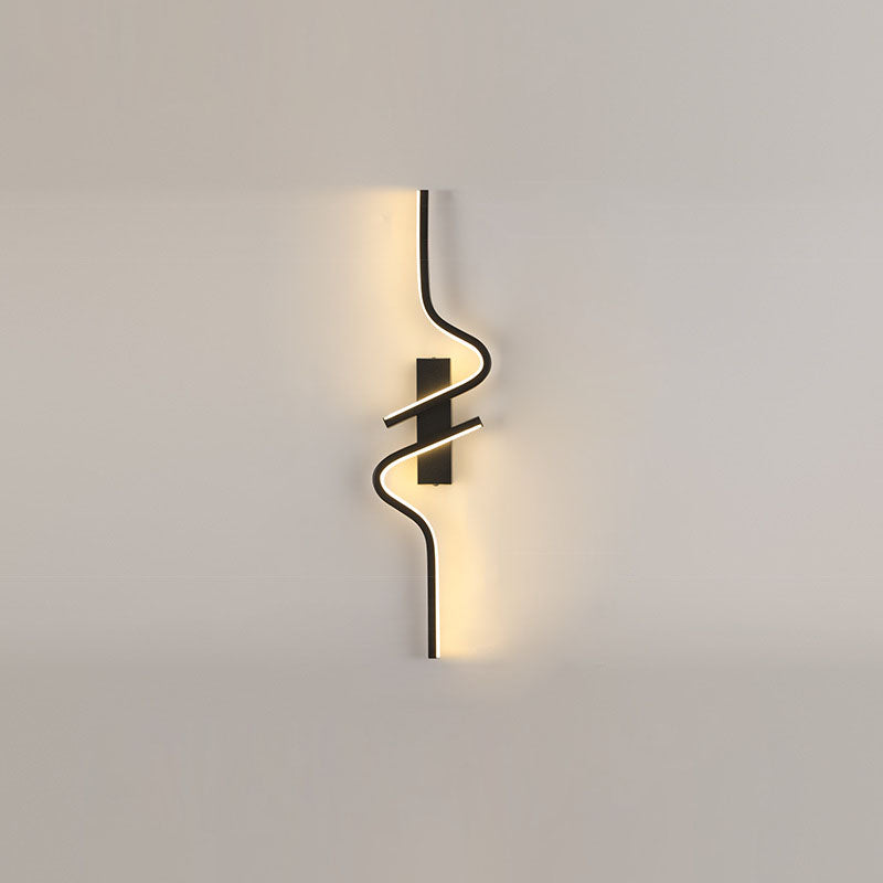 Zeitgenössische kreative Streifen Aluminium Silikongel LED Wandleuchte Lampe für Wohnzimmer 
