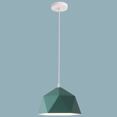 Modern Macaroon Iron Geometric Lozenge 1-Light Pendant Light