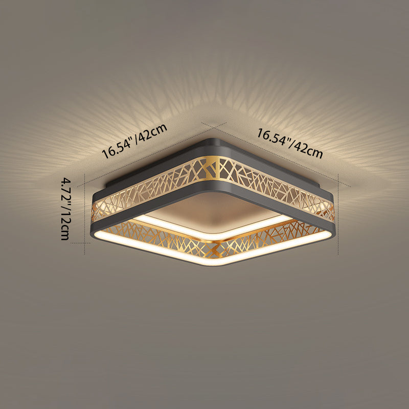 Plafonnier LED au design creux en forme de nid d&