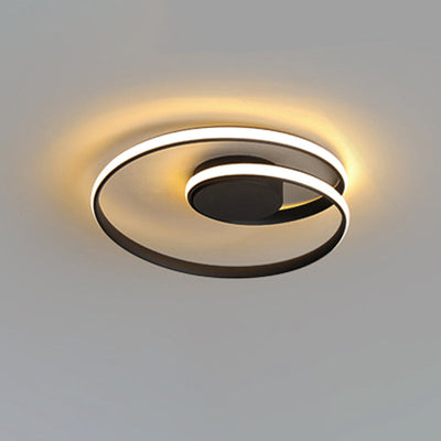Moderna lámpara de techo empotrada LED redonda minimalista de silicona y aluminio para sala de estar 