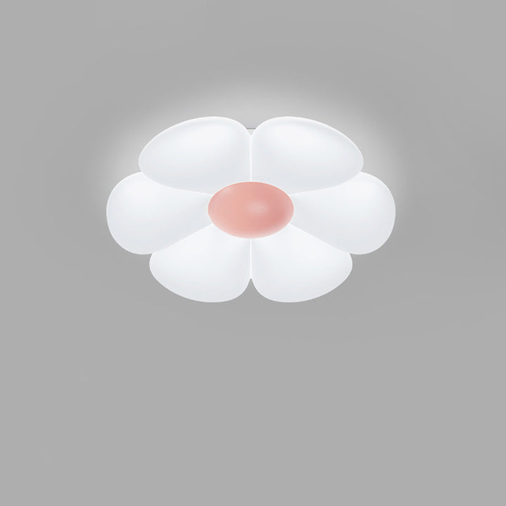 Zeitgenössische kreative Daisy Flower PE Eisen LED Unterputz Deckenleuchte für Schlafzimmer 