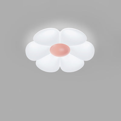 Luz de techo LED empotrada de hierro PE con diseño de flor de margarita creativa contemporánea para dormitorio 