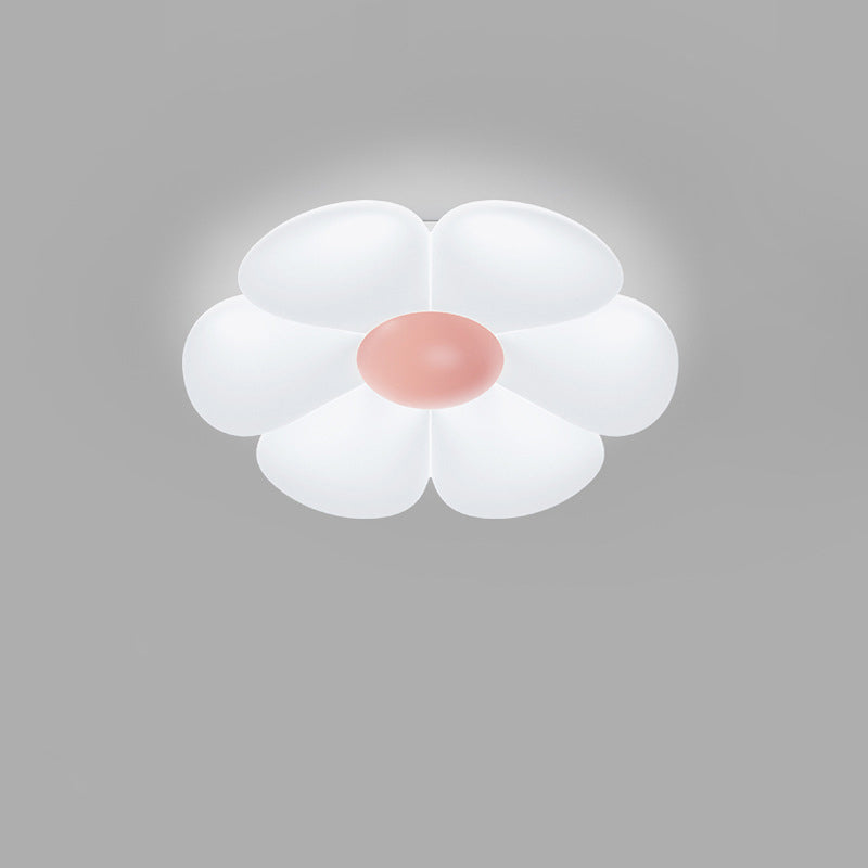Luz de techo LED empotrada de hierro PE con diseño de flor de margarita creativa contemporánea para dormitorio 