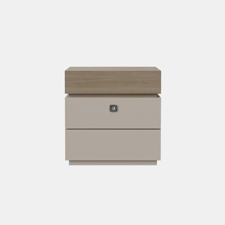 Contemporary Luxury Rectangular Plywood Eucalyptus Wood Nightstand 3-Drawer For Bedroom