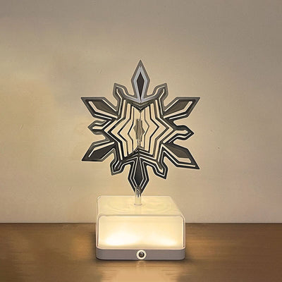 Modern Art Deco Stainless Steel ABS Cubic Base Multishape Rechargeable USB LED Table Lamp Night Light For Bedside