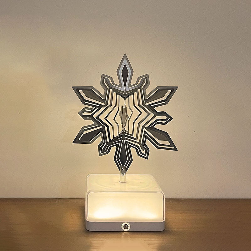 Modern Art Deco Stainless Steel ABS Cubic Base Multishape Rechargeable USB LED Table Lamp Night Light For Bedside