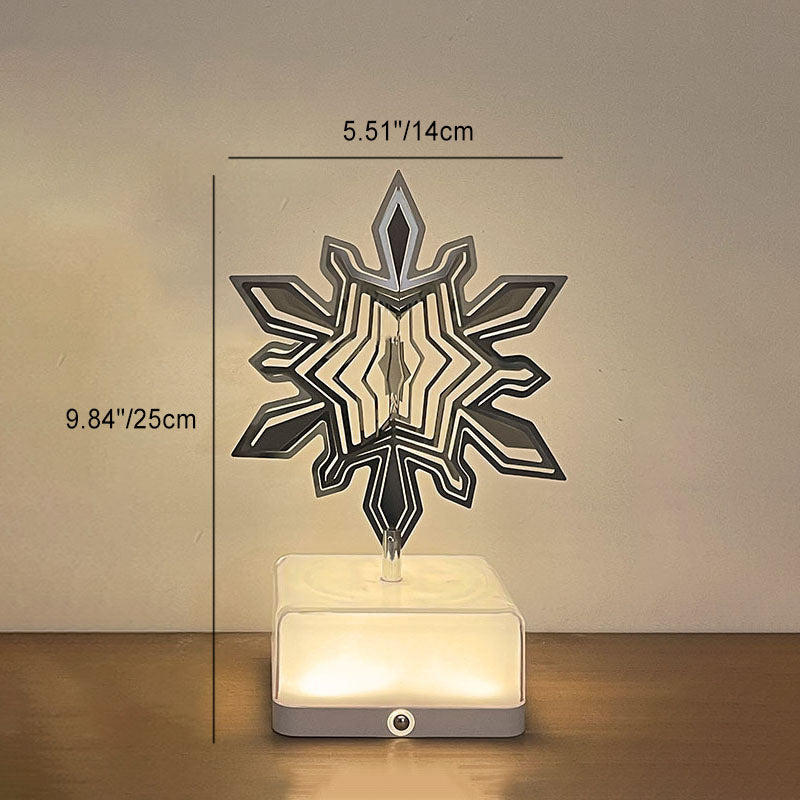 Modern Art Deco Stainless Steel ABS Cubic Base Multishape Rechargeable USB LED Table Lamp Night Light For Bedside