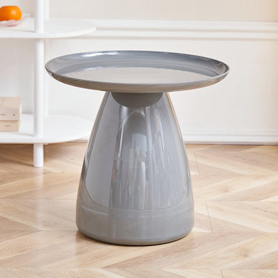 Mesa de café contemporánea creativa redonda de cono de plástico PET para sala de estar 