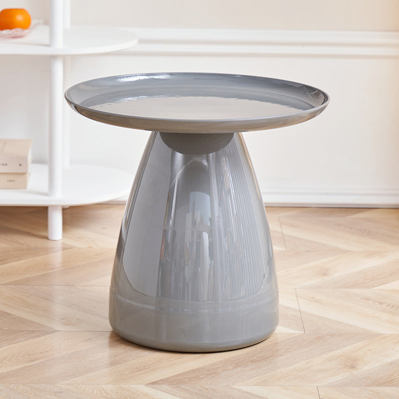 Mesa de café contemporánea creativa redonda de cono de plástico PET para sala de estar 