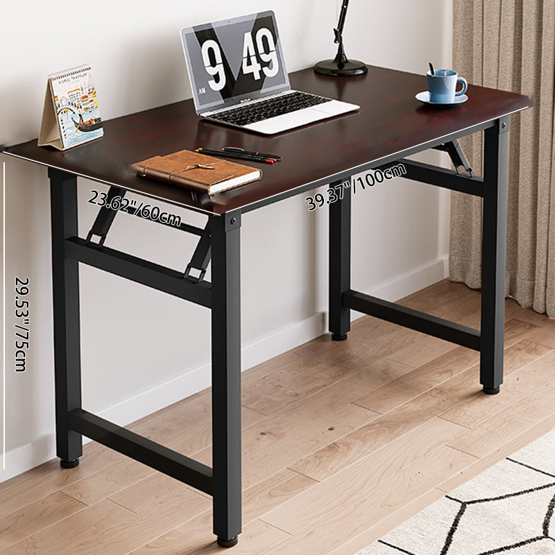 Bureaux rectangulaires en MDF acier de simplicité moderne pliables pour bureau à domicile 
