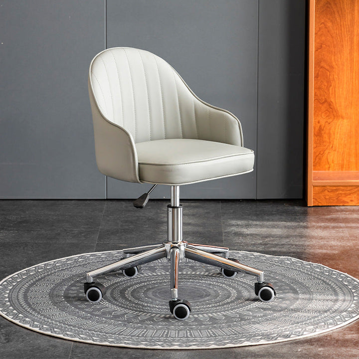 Simplicité Moderne Similicuir Éponge Acier Inoxydable SGS Chaise de Bureau Dossier Mobile Pour Maison Bureau 