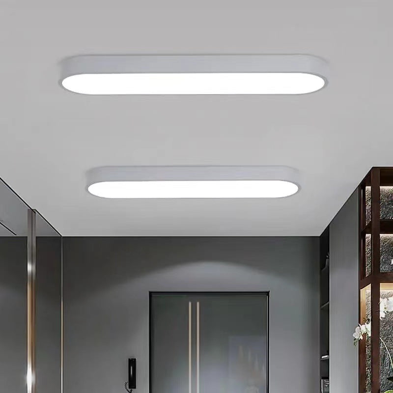 Modern Minimalist Elliptical Strip Iron Acrylic LED Flush Mount Ceiling Light For Hallway