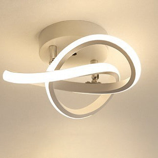 Luz de techo LED de montaje semi-empotrado geométrica de círculo cuadrado de aluminio hierro acrílico de simplicidad moderna para pasillo 