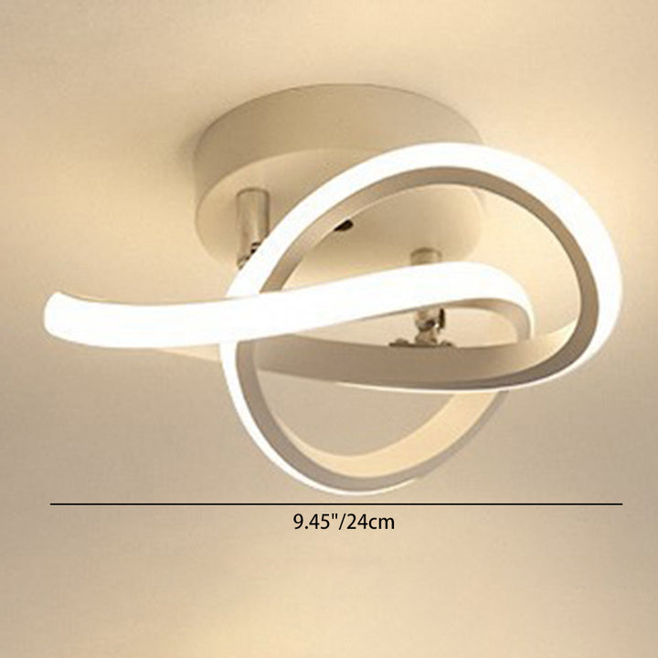 Luz de techo LED de montaje semi-empotrado geométrica de círculo cuadrado de aluminio hierro acrílico de simplicidad moderna para pasillo 