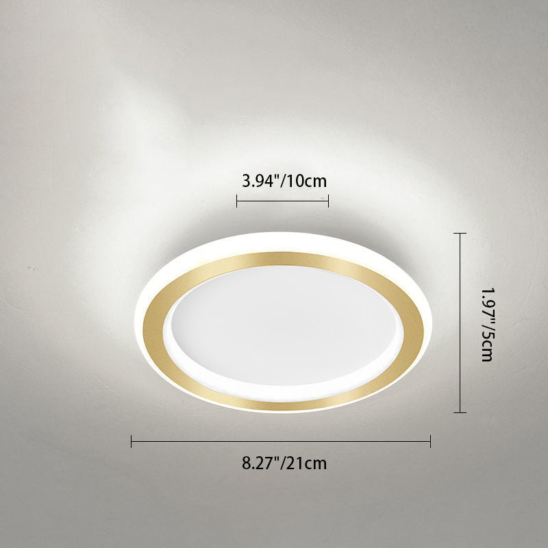 Plafonnier LED en fer géométrique nordique contemporain pour couloir 