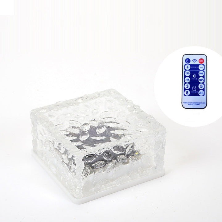 Lumière extérieure LED acrylique pour jardin, tuile de sol carrée à motif imperméable solaire créative contemporaine 
