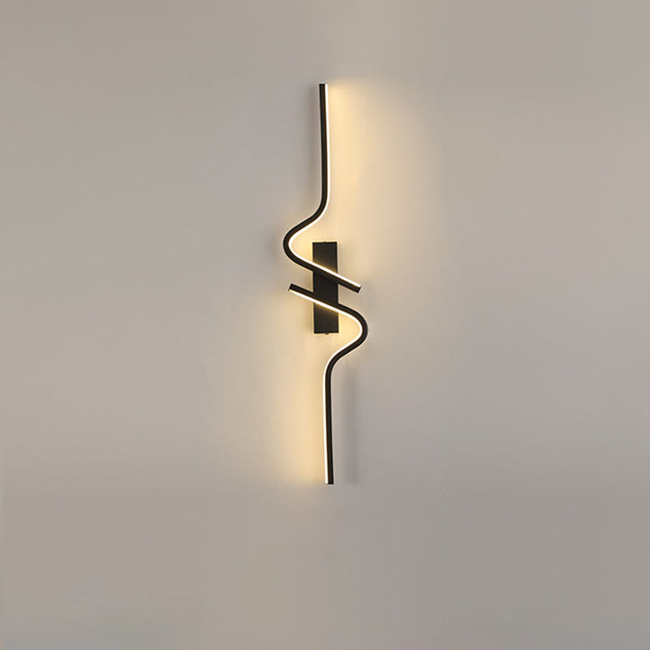 Zeitgenössische kreative Streifen Aluminium Silikongel LED Wandleuchte Lampe für Wohnzimmer 
