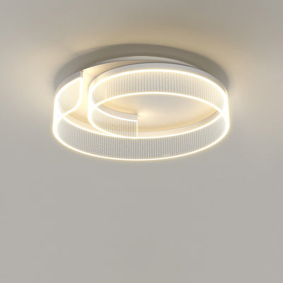 Plafonnier LED rond minimaliste moderne en acrylique, fer et aluminium pour salon 