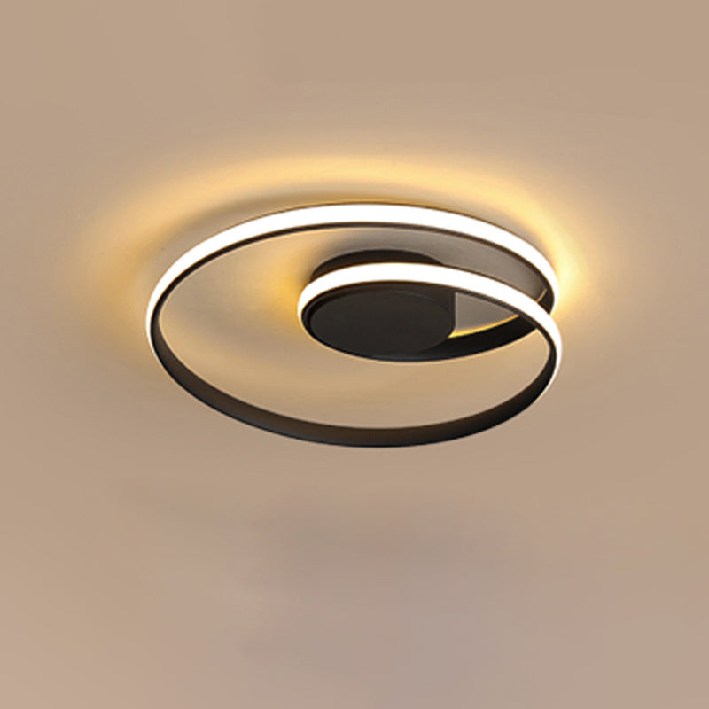 Moderna lámpara de techo empotrada LED redonda minimalista de silicona y aluminio para sala de estar 