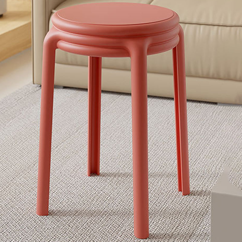 Zeitgenössischer skandinavischer runder Macaron-Stuhl aus Kunststoff, stapelbar für das Wohnzimmer 