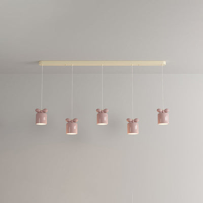 Moderne Einfachheit Zylinder Bogen Metall Harz 1/3/5 Licht Pendelleuchte Für Schlafzimmer 