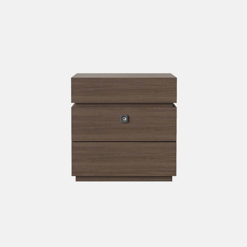Contemporary Luxury Rectangular Plywood Eucalyptus Wood Nightstand 3-Drawer For Bedroom