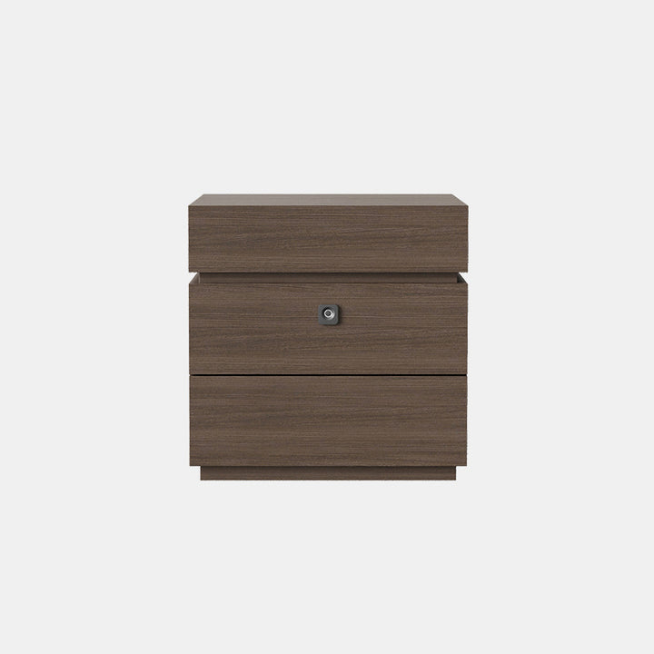 Contemporary Luxury Rectangular Plywood Eucalyptus Wood Nightstand 3-Drawer For Bedroom