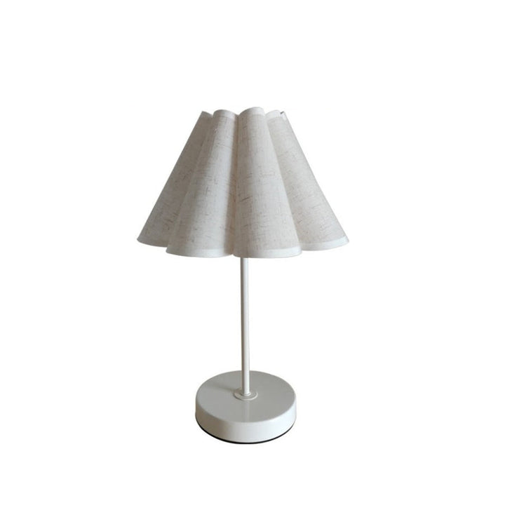 Lampe de table à 1 lumière avec abat-jour en tissu imprimé européen traditionnel pour chambre à coucher 