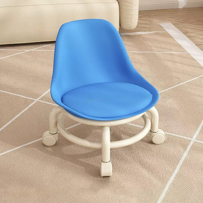 Zeitgenössischer kreativer runder Acryl-Doppelpedestal-Drehstuhl mit Rollen und Rückenlehne für das Wohnzimmer 